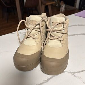 UGG Tan Lace-Up Ankle Boots